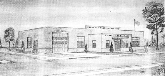 Drawing of original station Drawing of original station